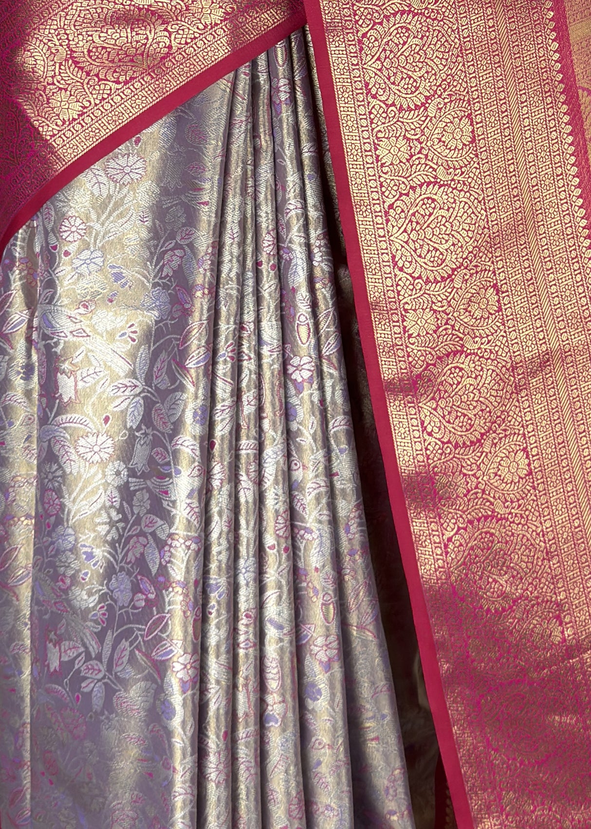 MIMOSA Violet Kanjivaram Art Silk Saree β fleets shot full lifestyle
