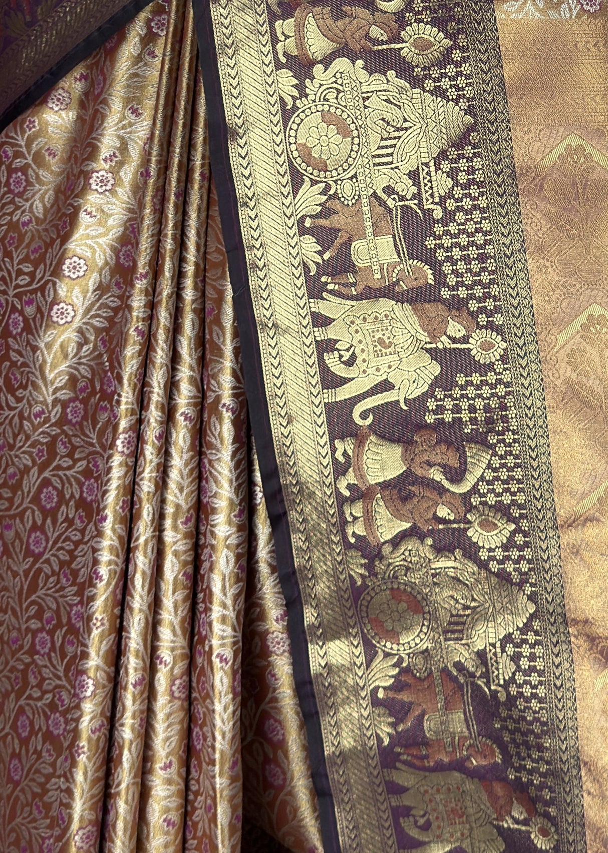 MIMOSA Maroon Kanjivaram Art Silk Saree β fleets shot full lifestyle