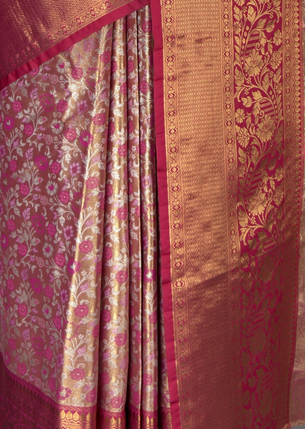 MIMOSA Gajari Kanjivaram Art Silk Saree β fleets shot full lifestyle