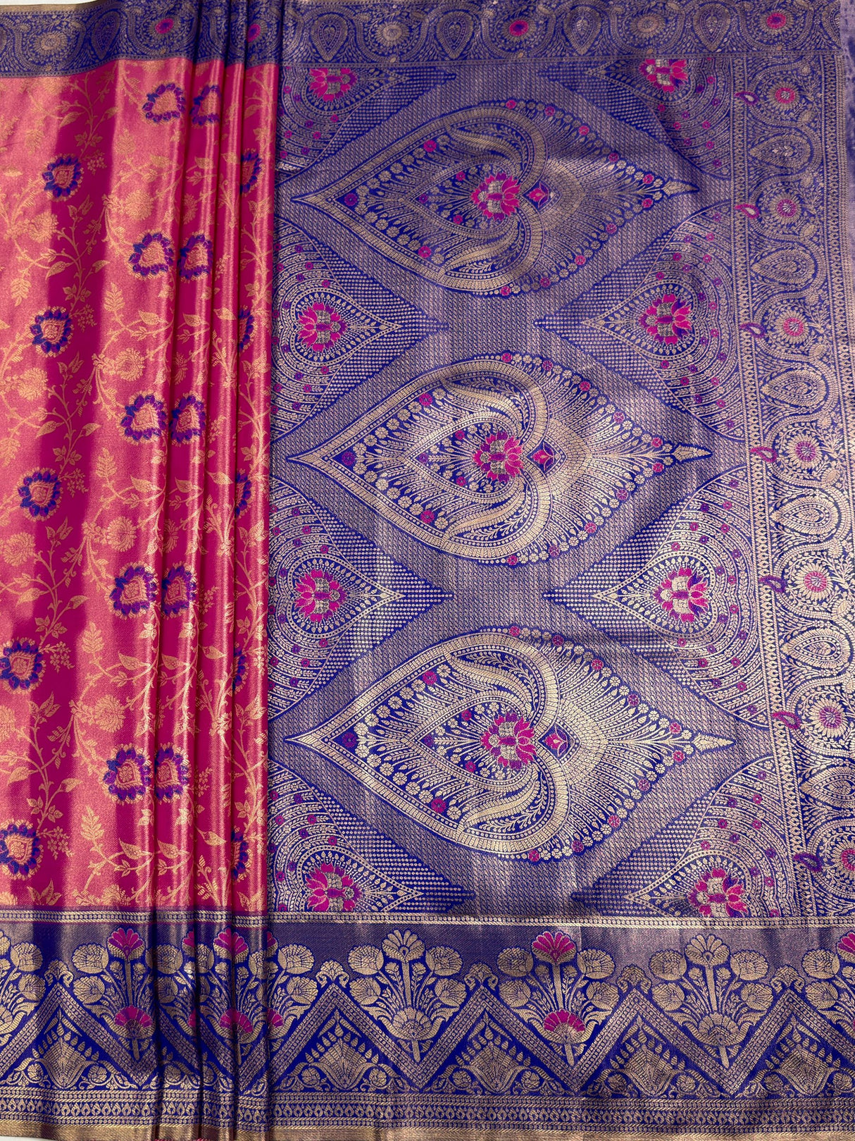 MIMOSA Rani Saree Saree — pallu and zari work detail