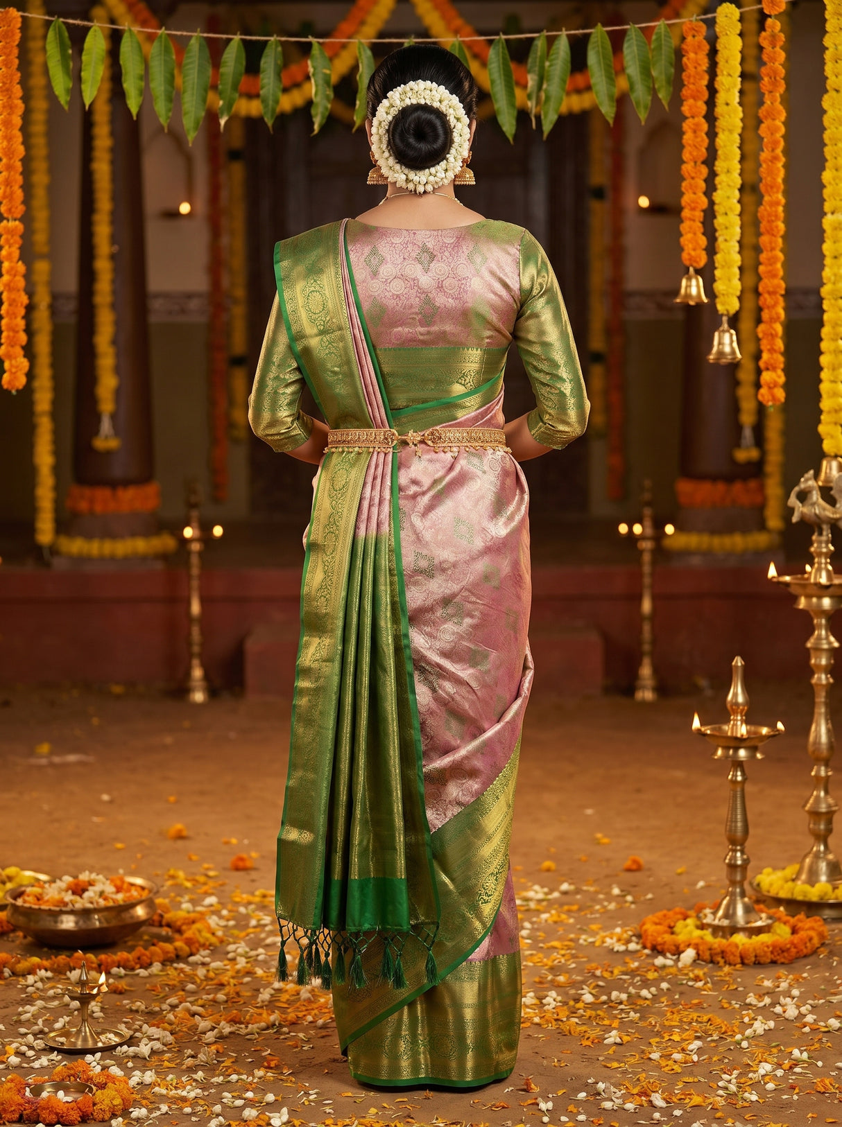 MIMOSA Magenta Kanjivaram Art Silk Saree β Blouse Fabric Detail