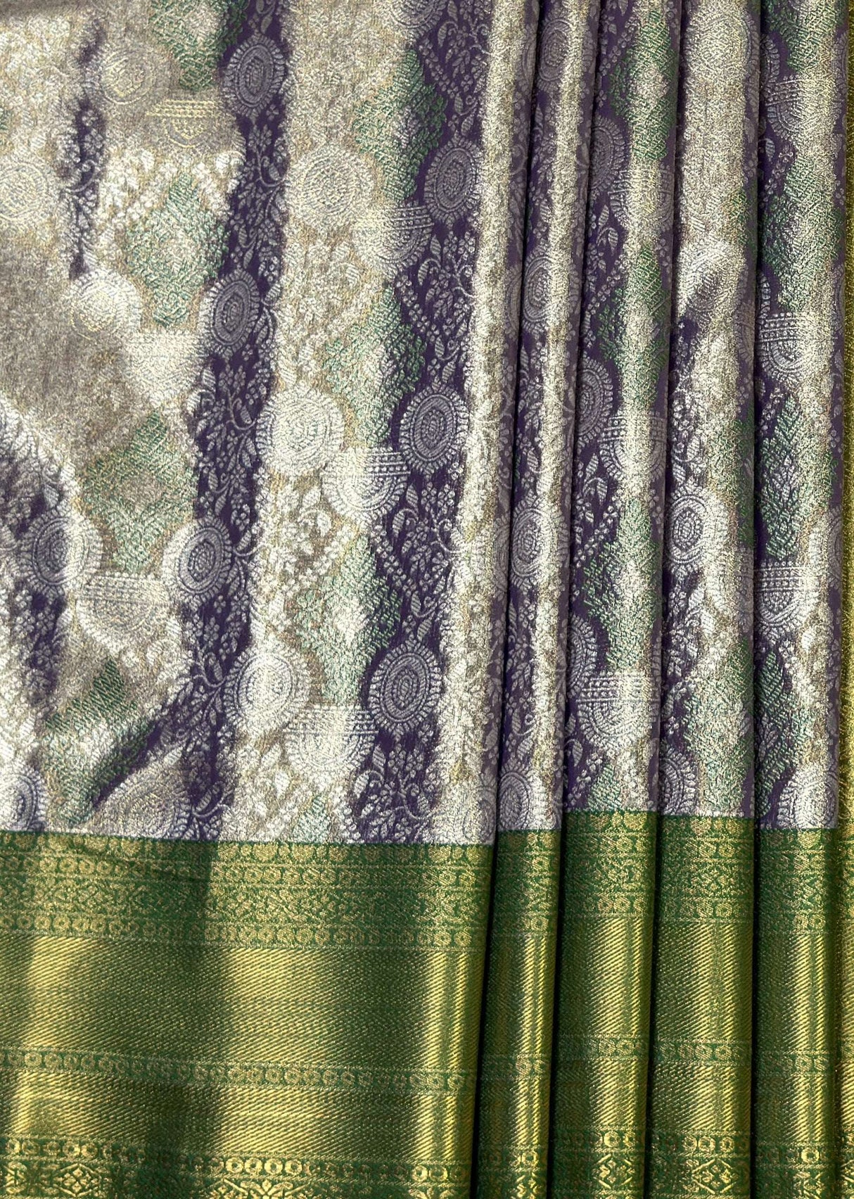 MIMOSA Violet Kanjivaram Art Silk Saree — fleets shot full lifestyle