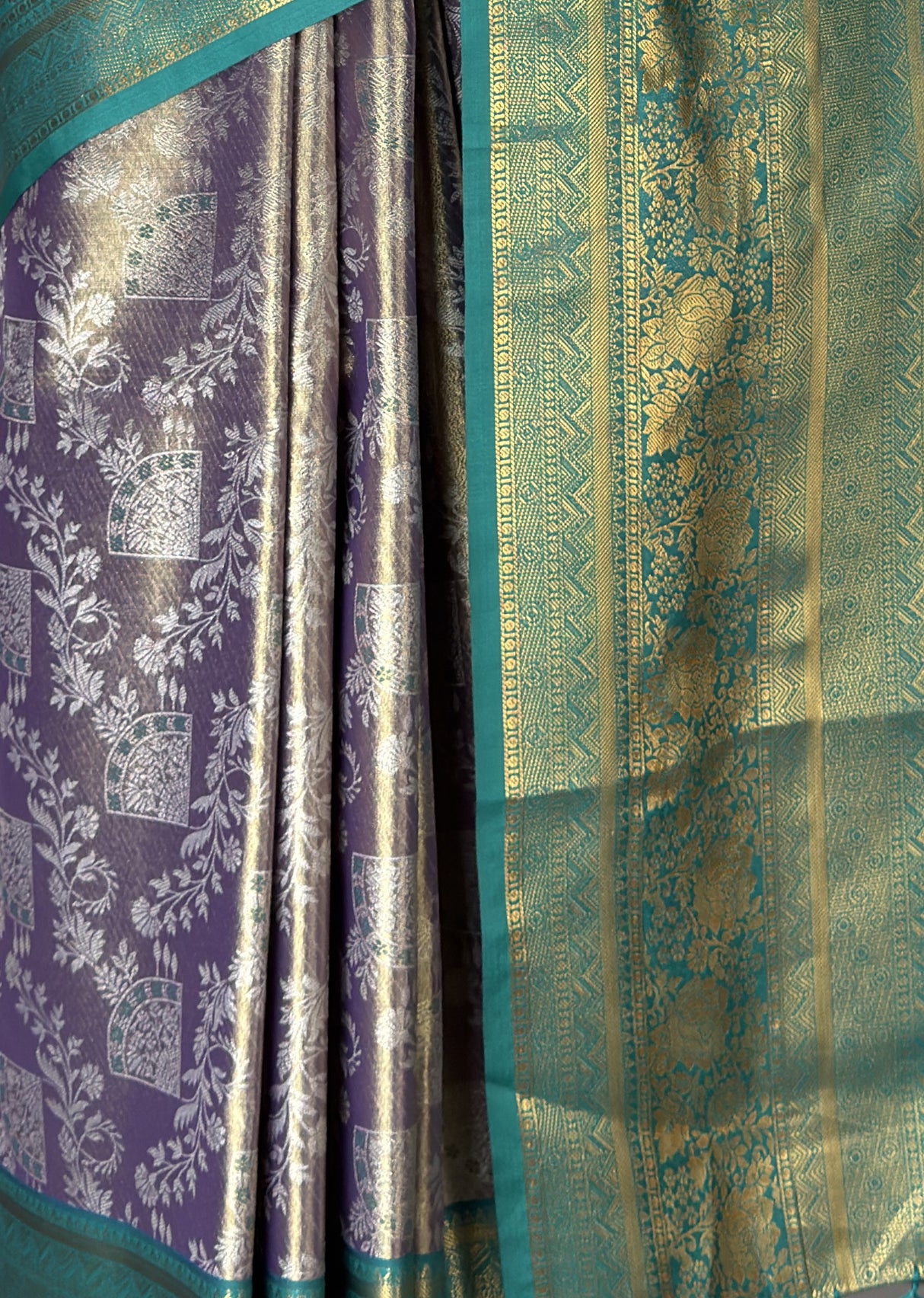 MIMOSA Violet Kanjivaram Art Silk Saree β fleets shot full lifestyle