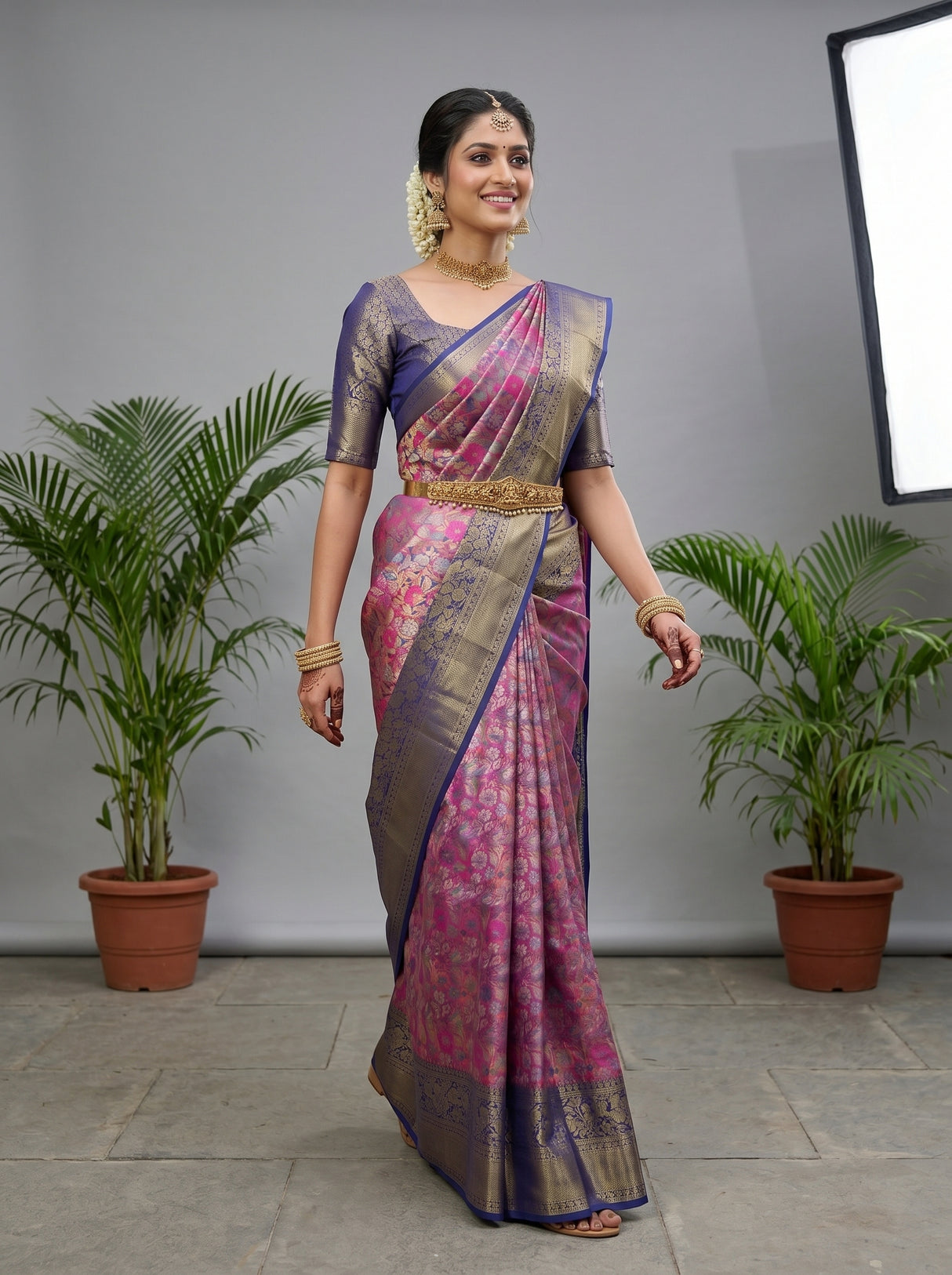 MIMOSA Rani Saree Saree — pose 6 styling detail