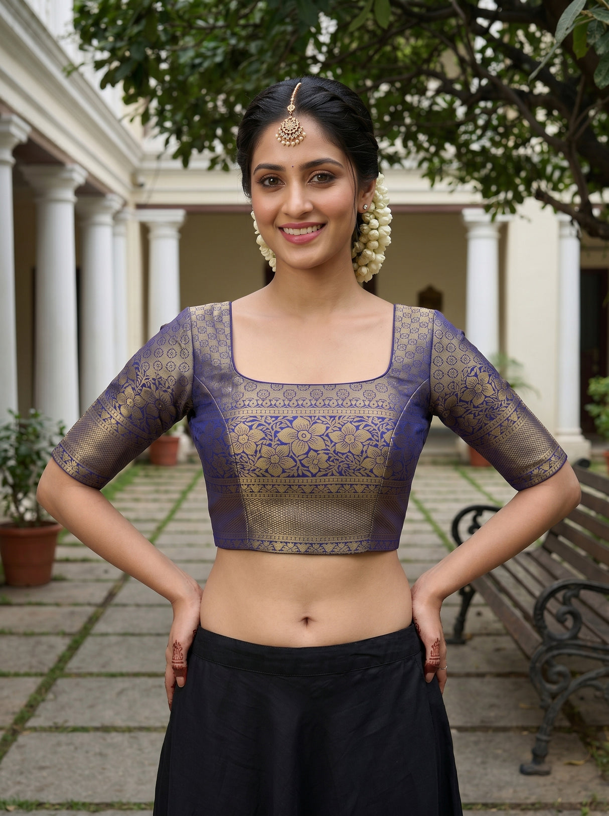 MIMOSA Rani Saree Saree — blouse close-up