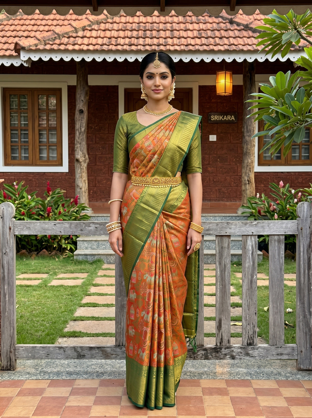 Orange Saree