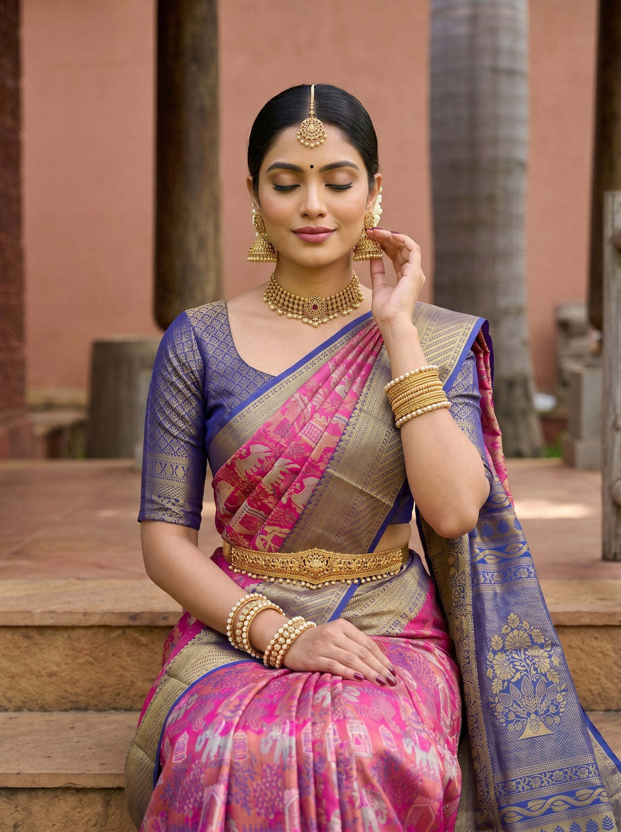 MIMOSA Rani Saree Saree — pose 10 styling detail