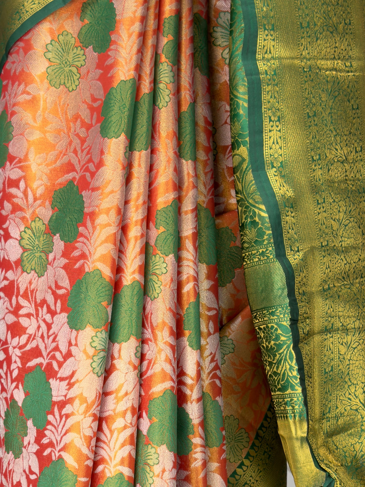MIMOSA Orange Saree Saree — fleets shot full lifestyle