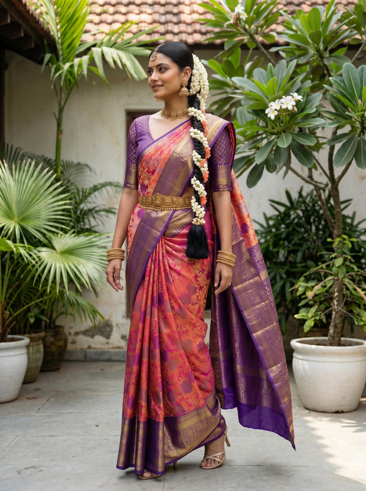 MIMOSA Rani Saree Saree — pose 5 styling detail