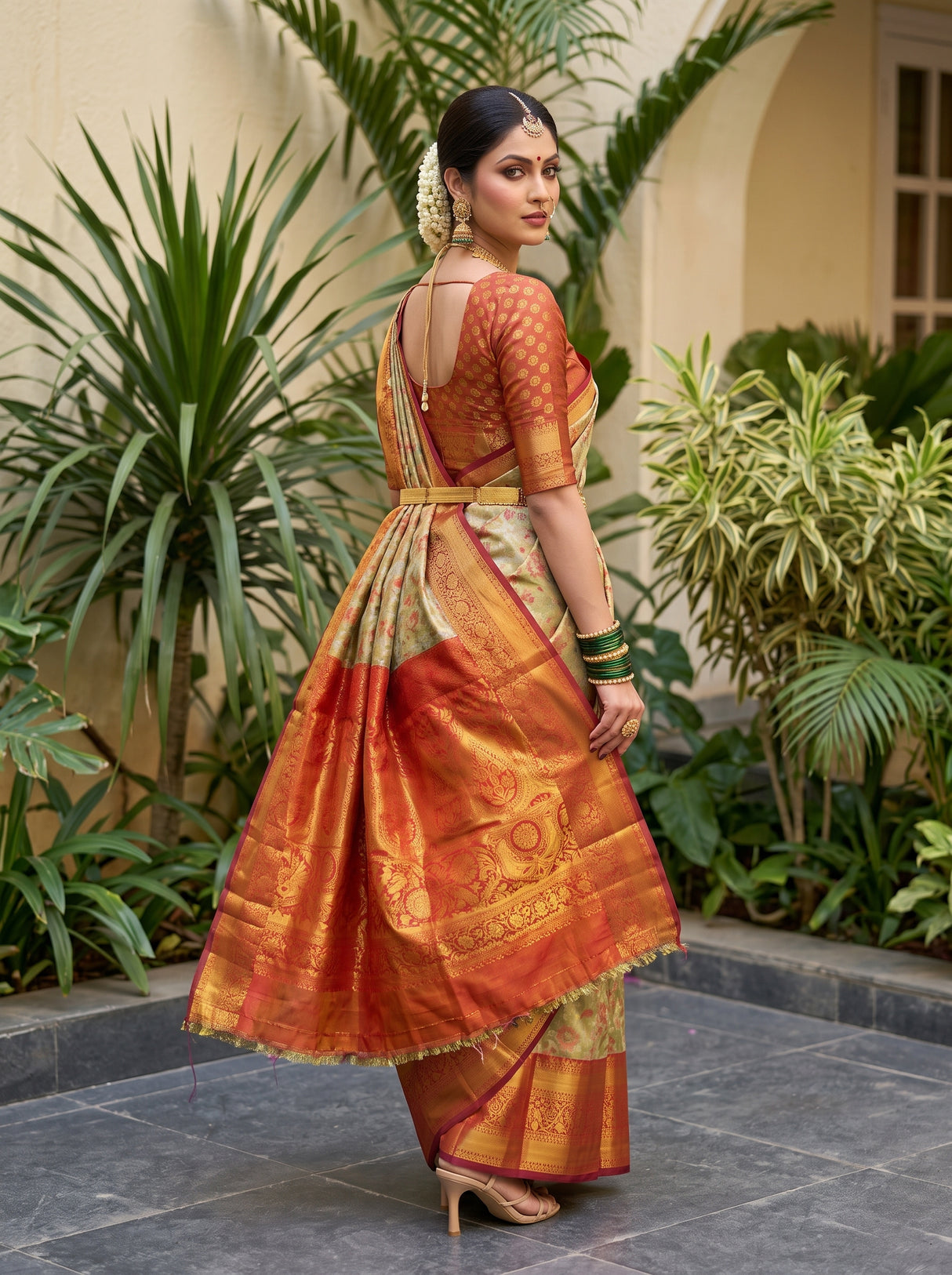 MIMOSA Pista Saree Saree — pose 7 styling detail