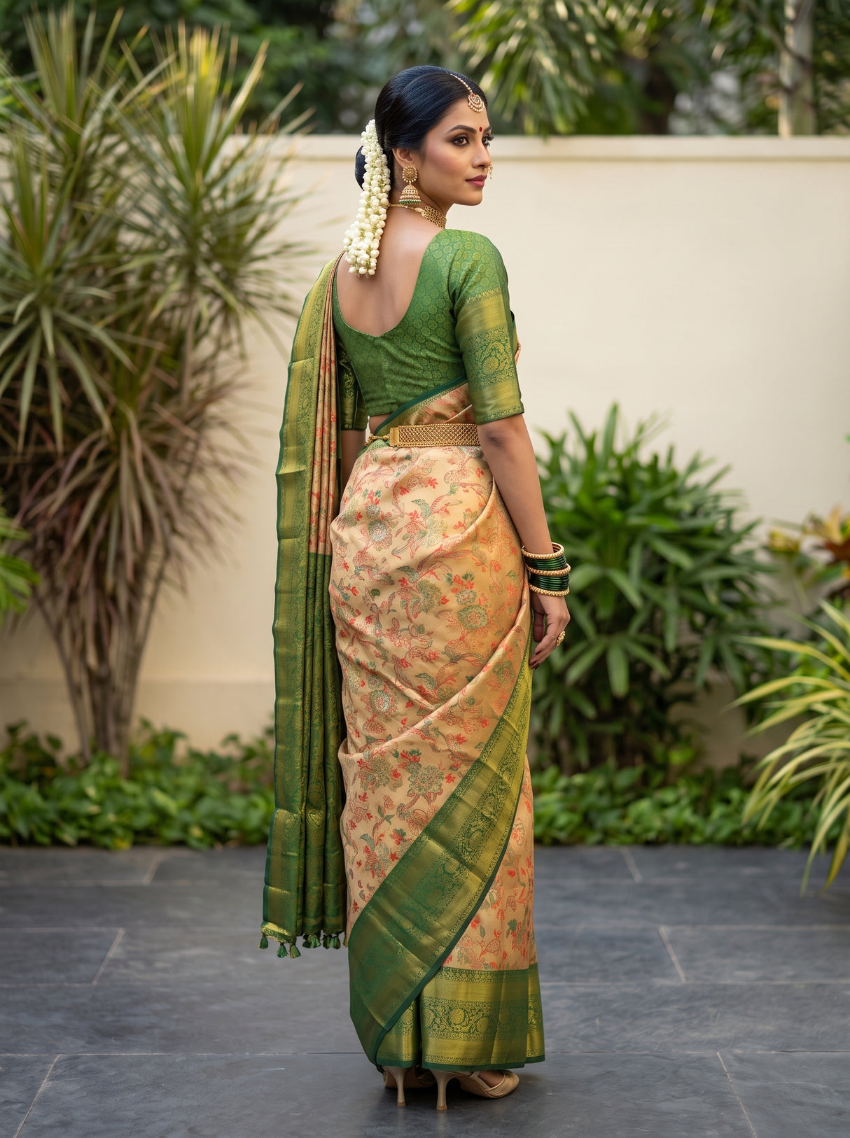 MIMOSA Red Saree Saree — pose 7 styling detail