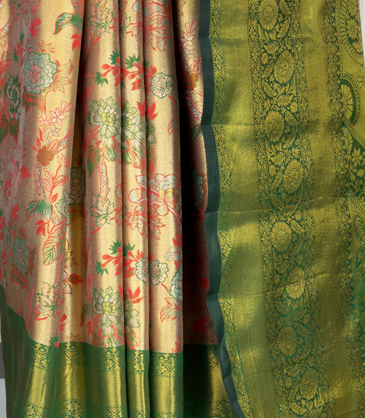 MIMOSA Red Saree Saree — fleets shot full lifestyle