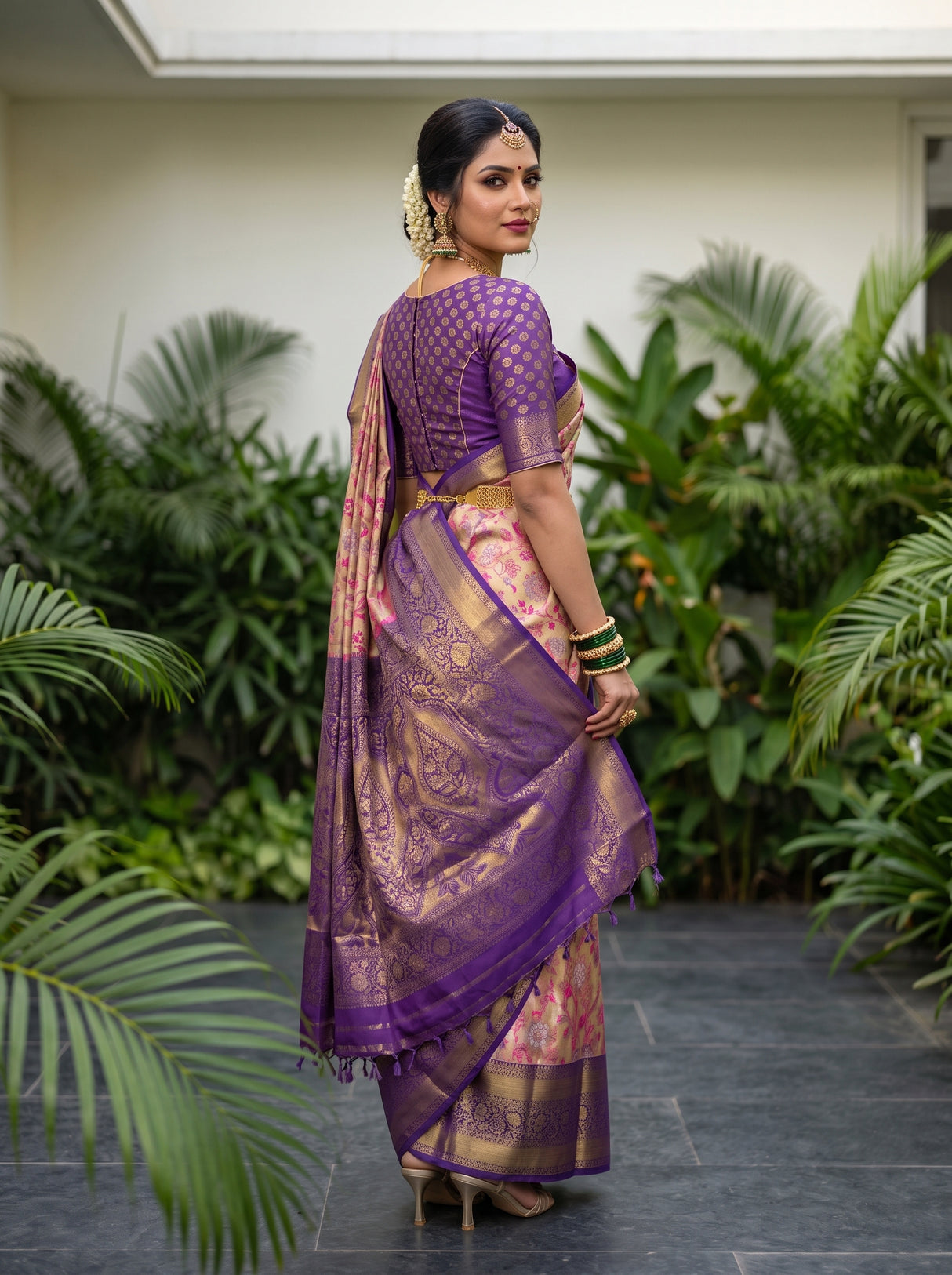 MIMOSA Rani Saree Saree — pose 7 styling detail