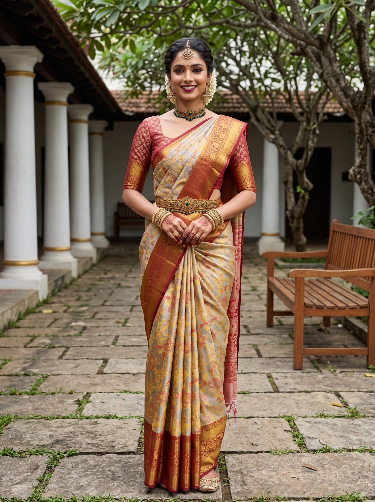 MIMOSA Saree Saree — front view on mannequin