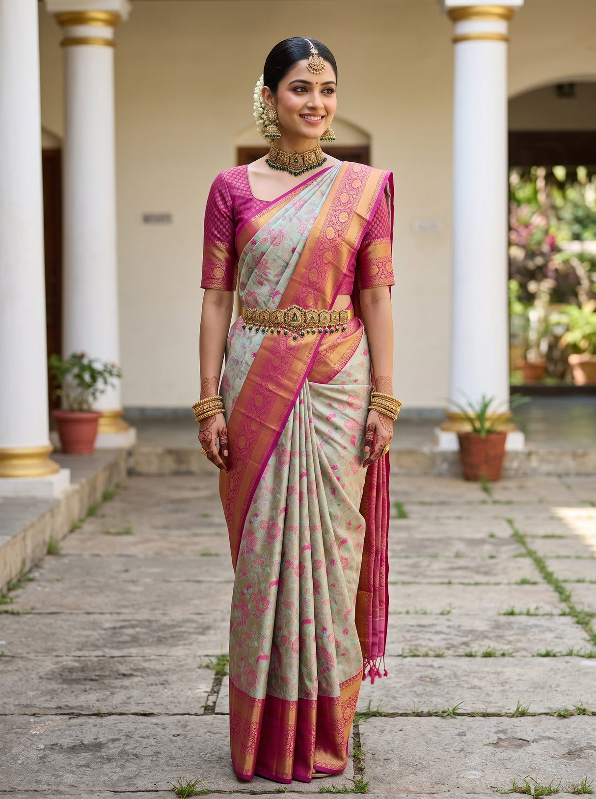 MIMOSA Saree Saree — front view on mannequin