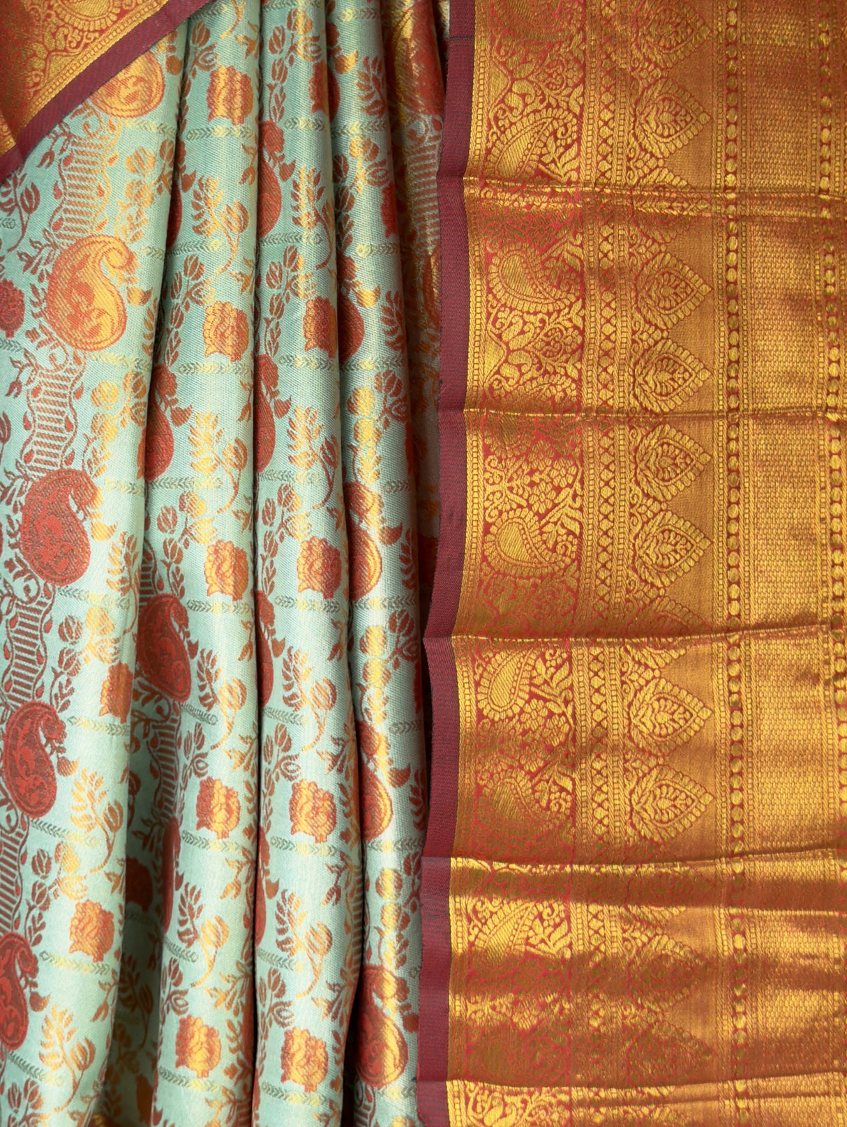 MIMOSA Pista Kanjivaram Art Silk Saree — fleets shot full lifestyle