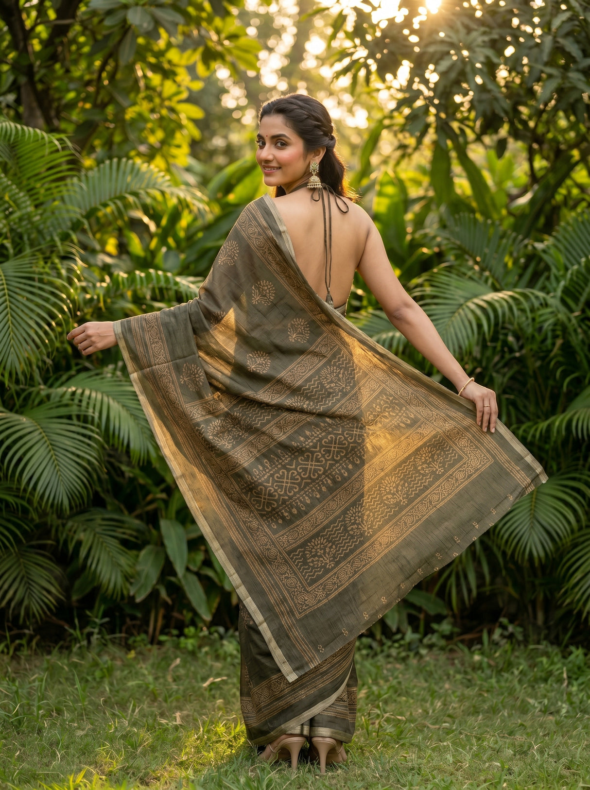 MIMOSA Saree Saree — pose 2 styling detail