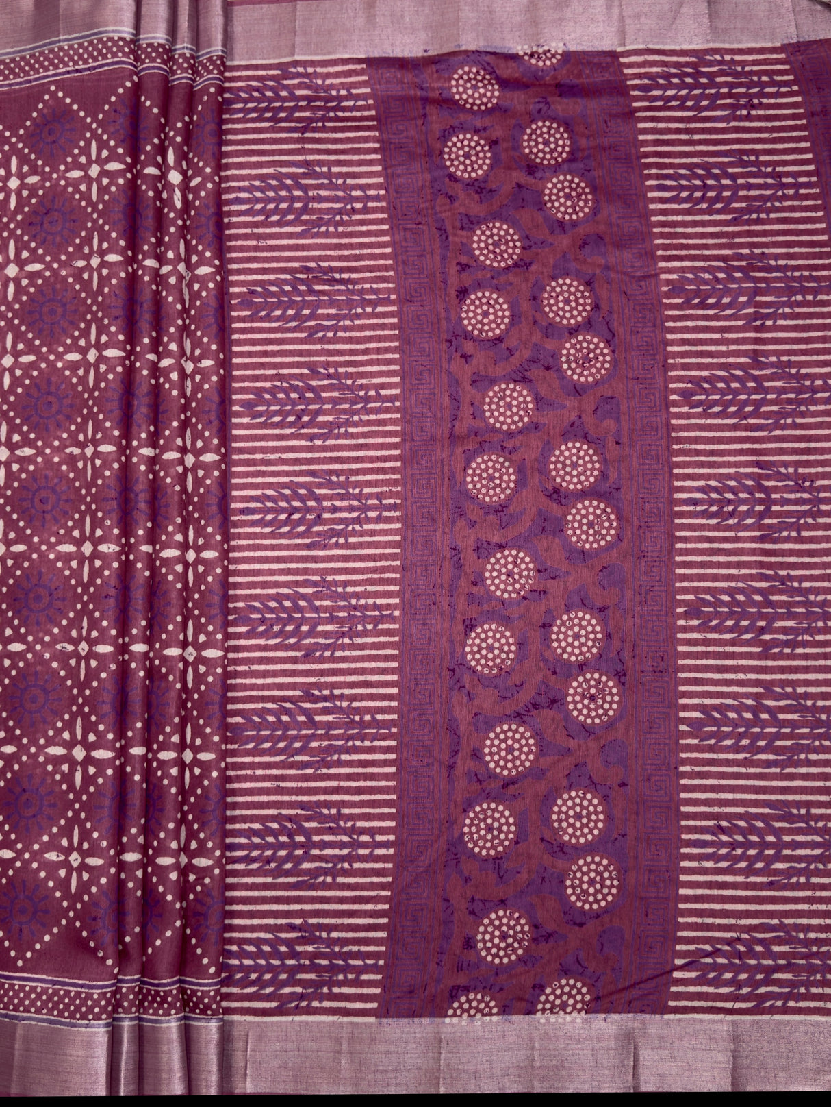 MIMOSA Pink Saree Saree — pallu and zari work detail