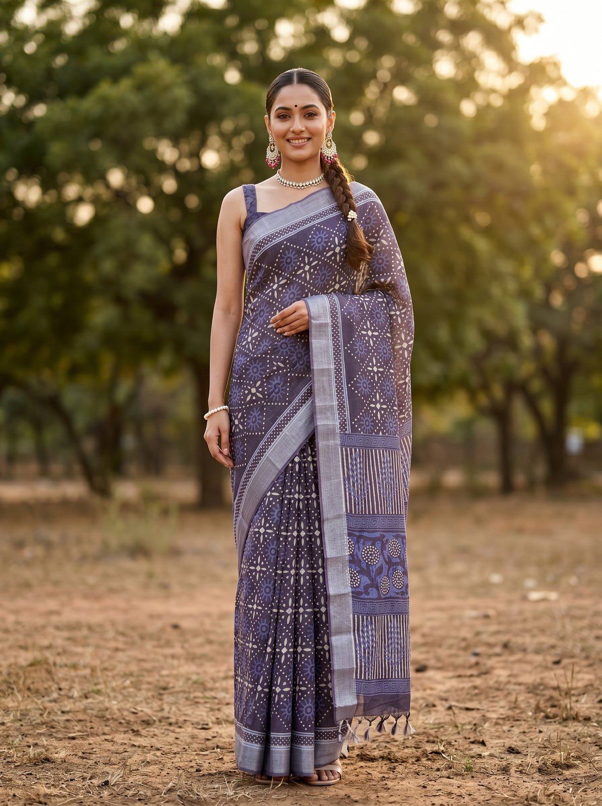 Violet Saree