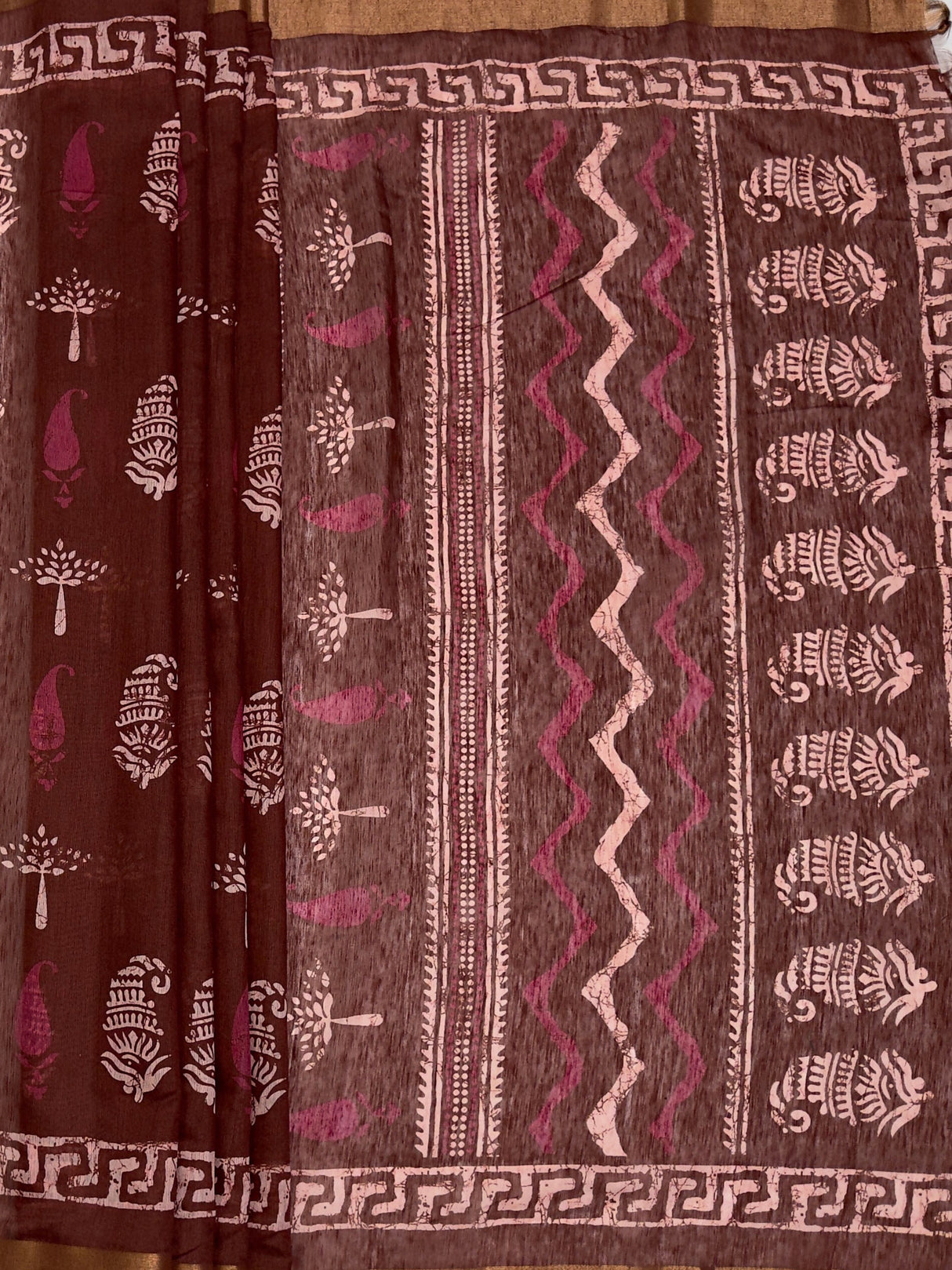 MIMOSA Saree Saree — pallu and zari work detail