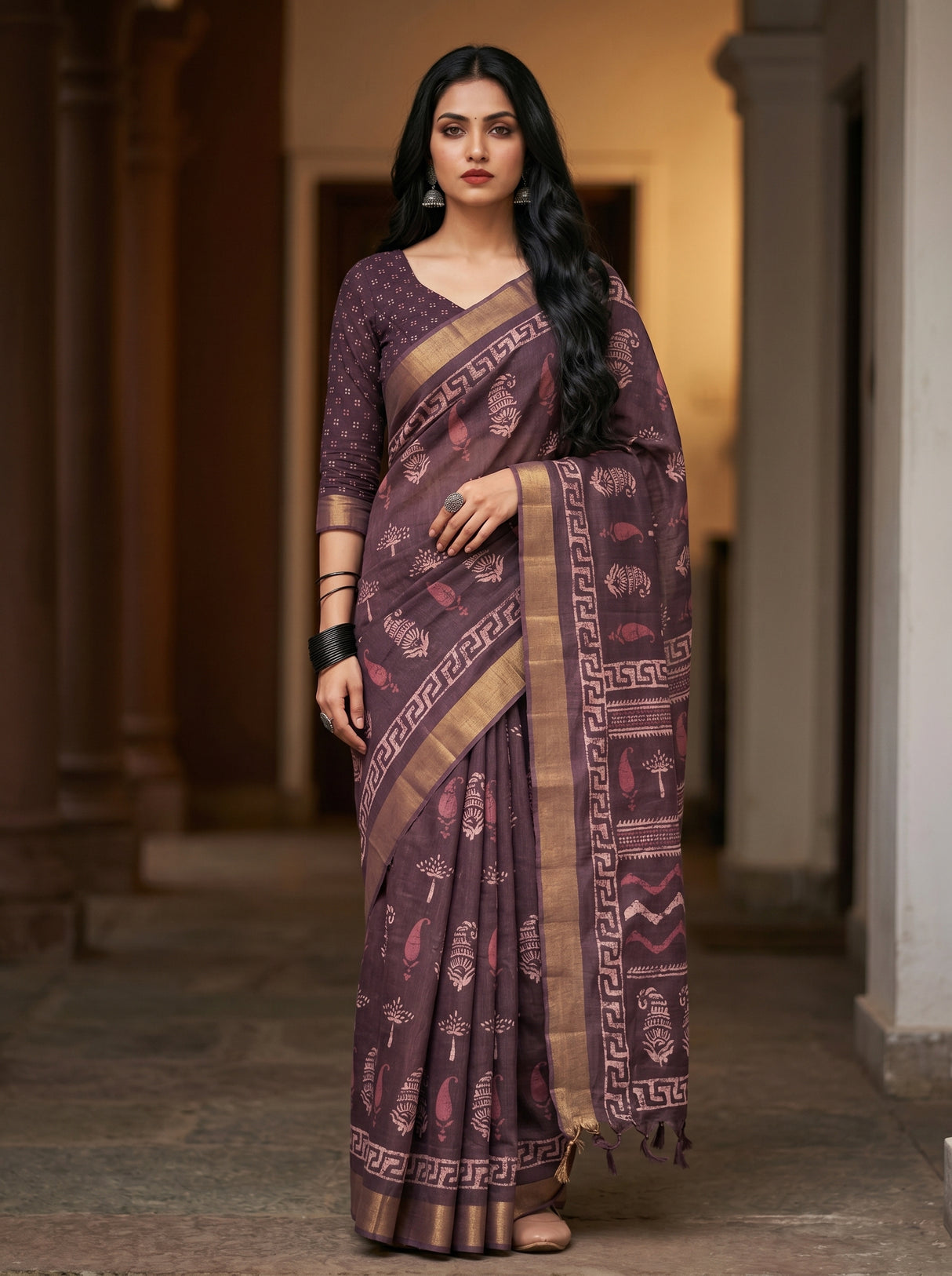 MIMOSA Saree Saree — front view on mannequin