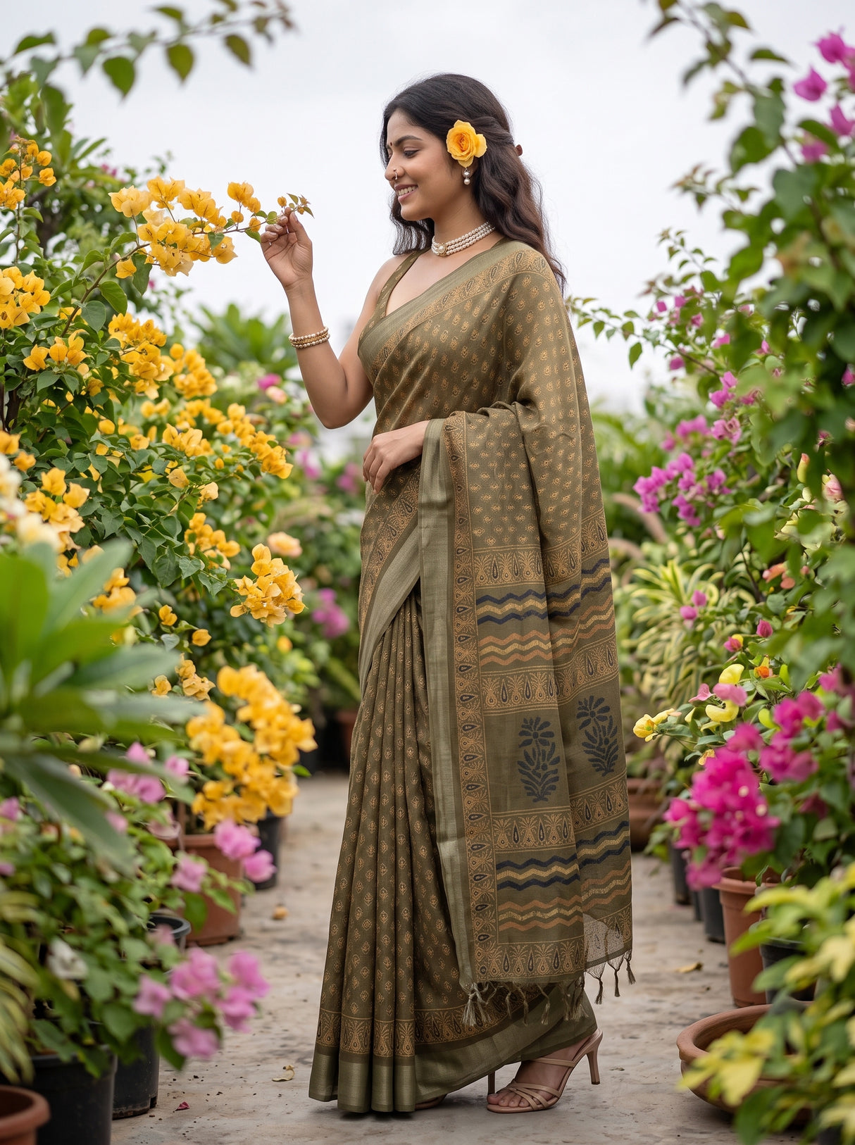 MIMOSA Saree Saree — pose 3 styling detail