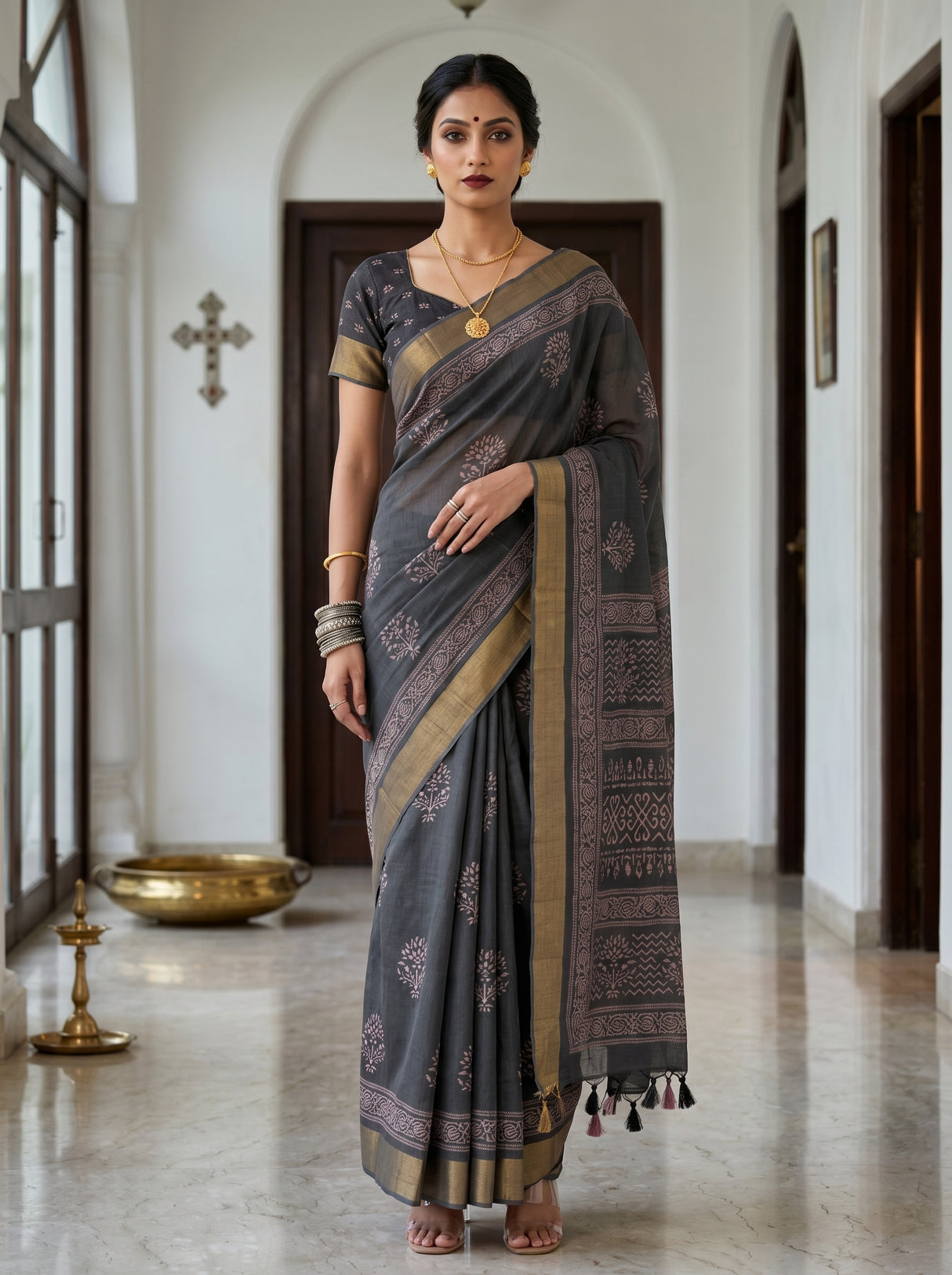 MIMOSA Saree Saree — front view on mannequin