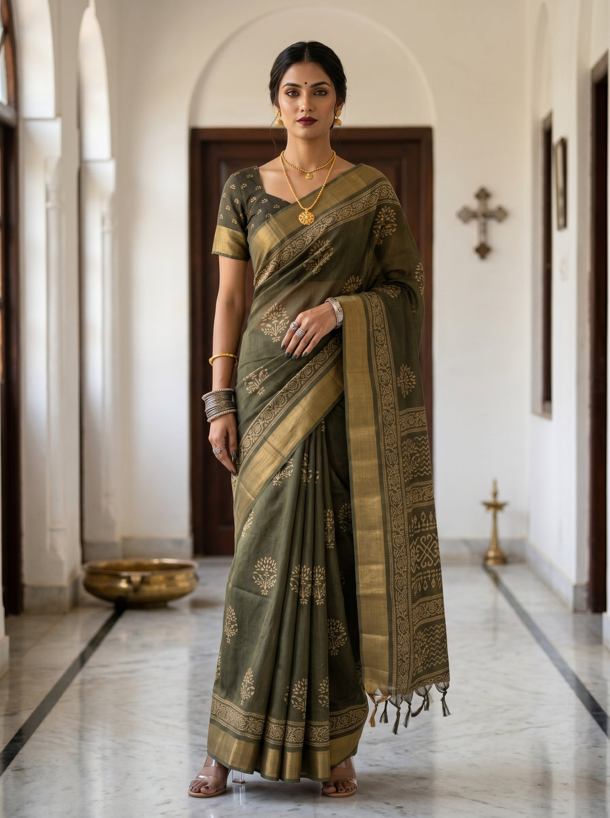 MIMOSA Saree Saree — front view on mannequin