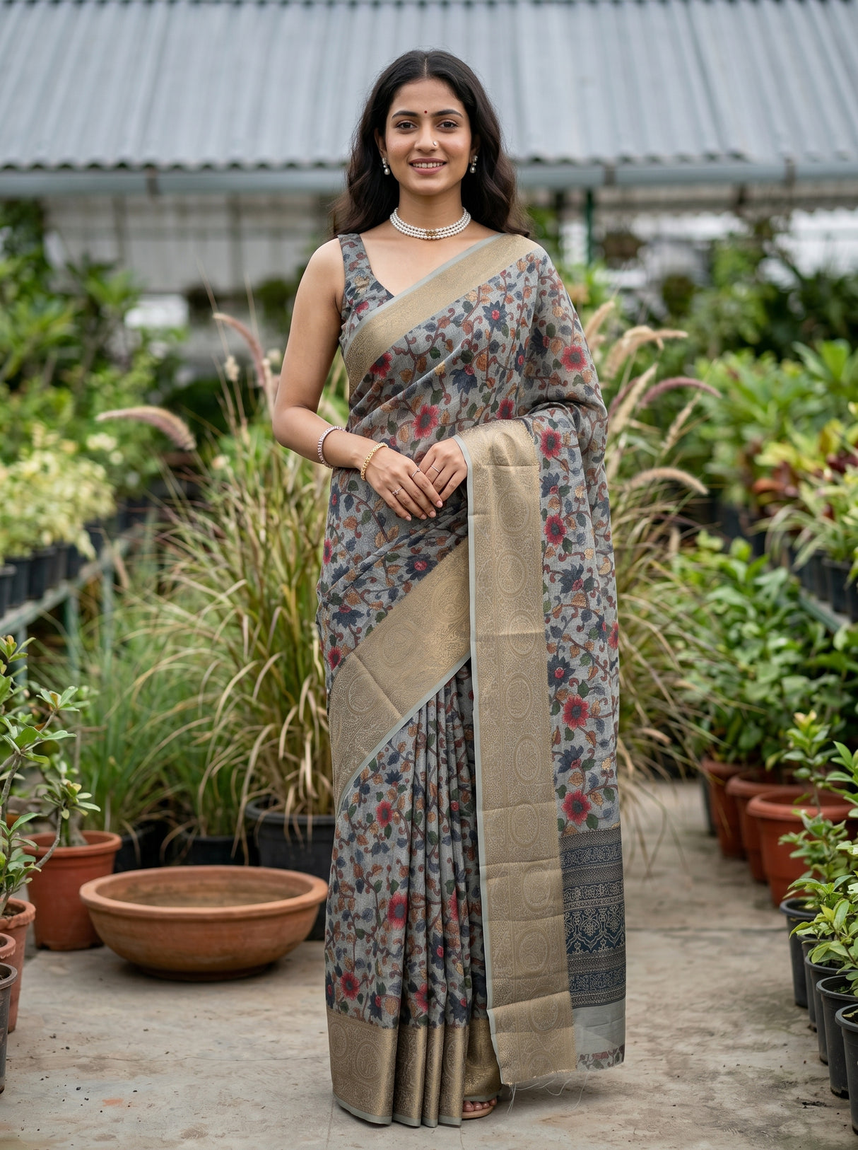 MIMOSA Saree Saree — front view on mannequin
