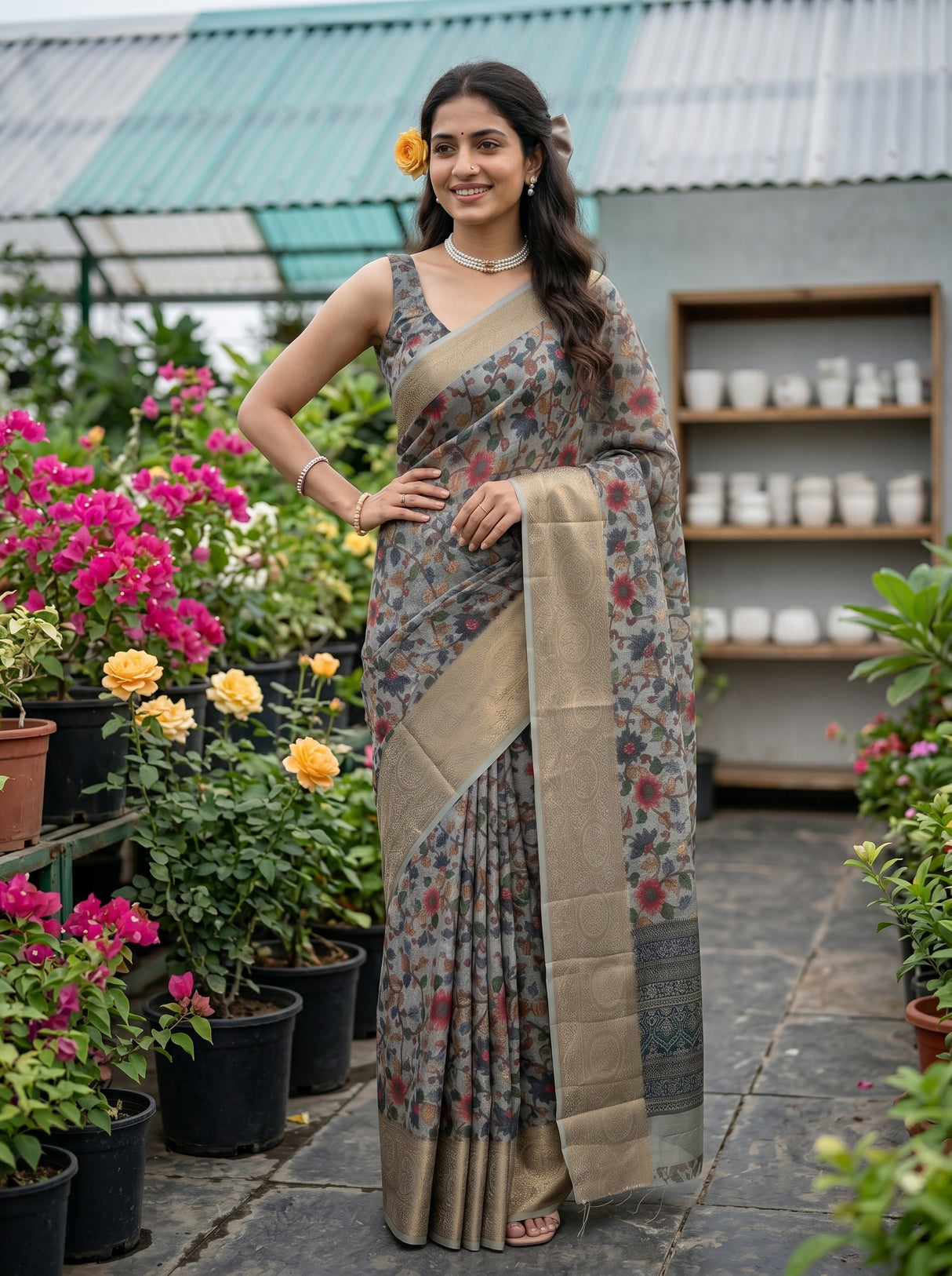 MIMOSA Saree Saree — pose 4 styling detail