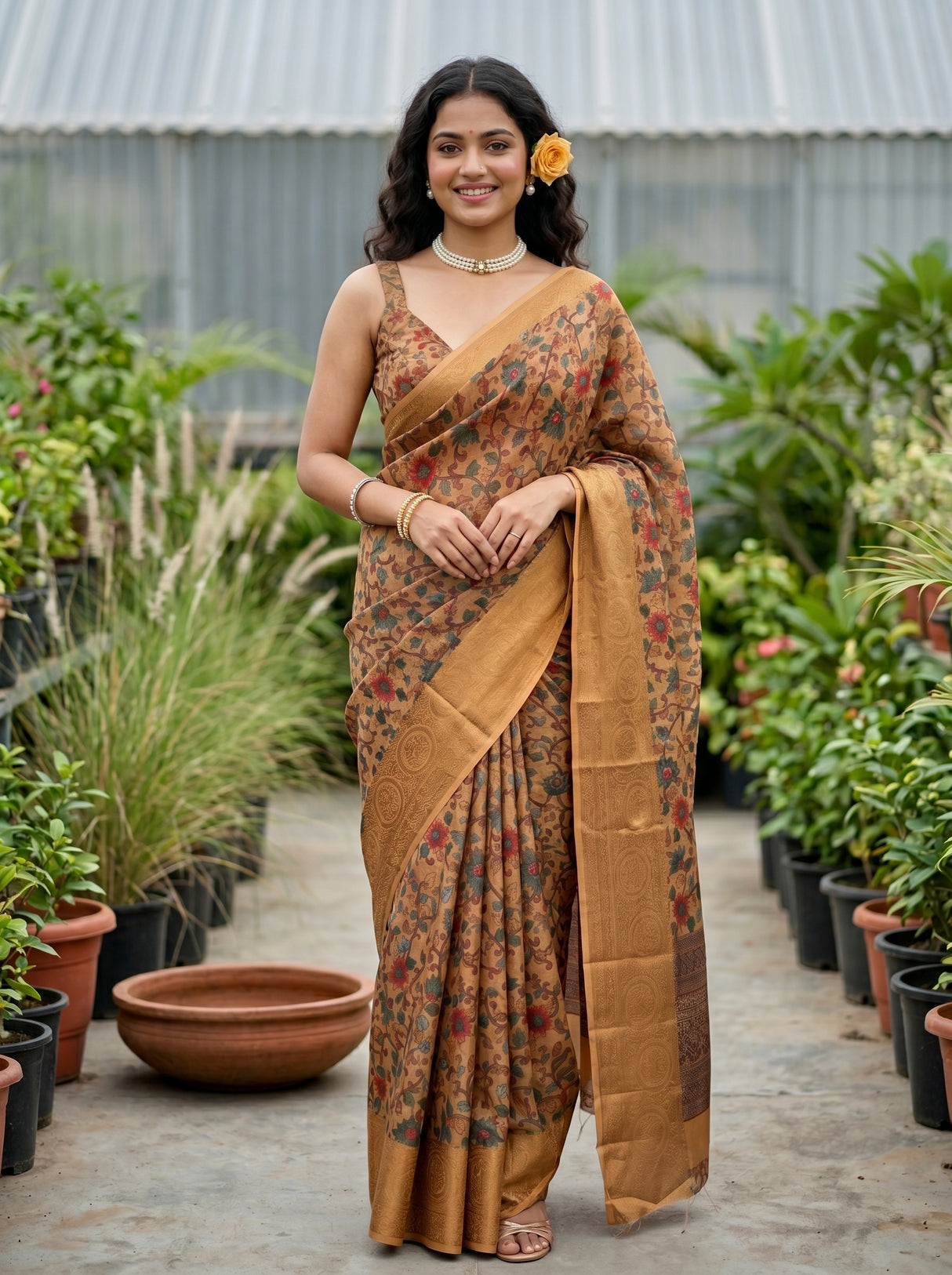 MIMOSA Saree Saree — front view on mannequin