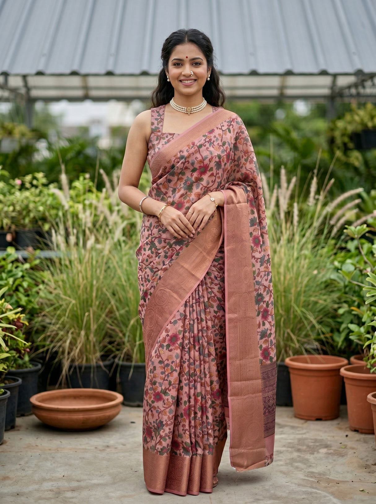 MIMOSA Saree Saree — front view on mannequin