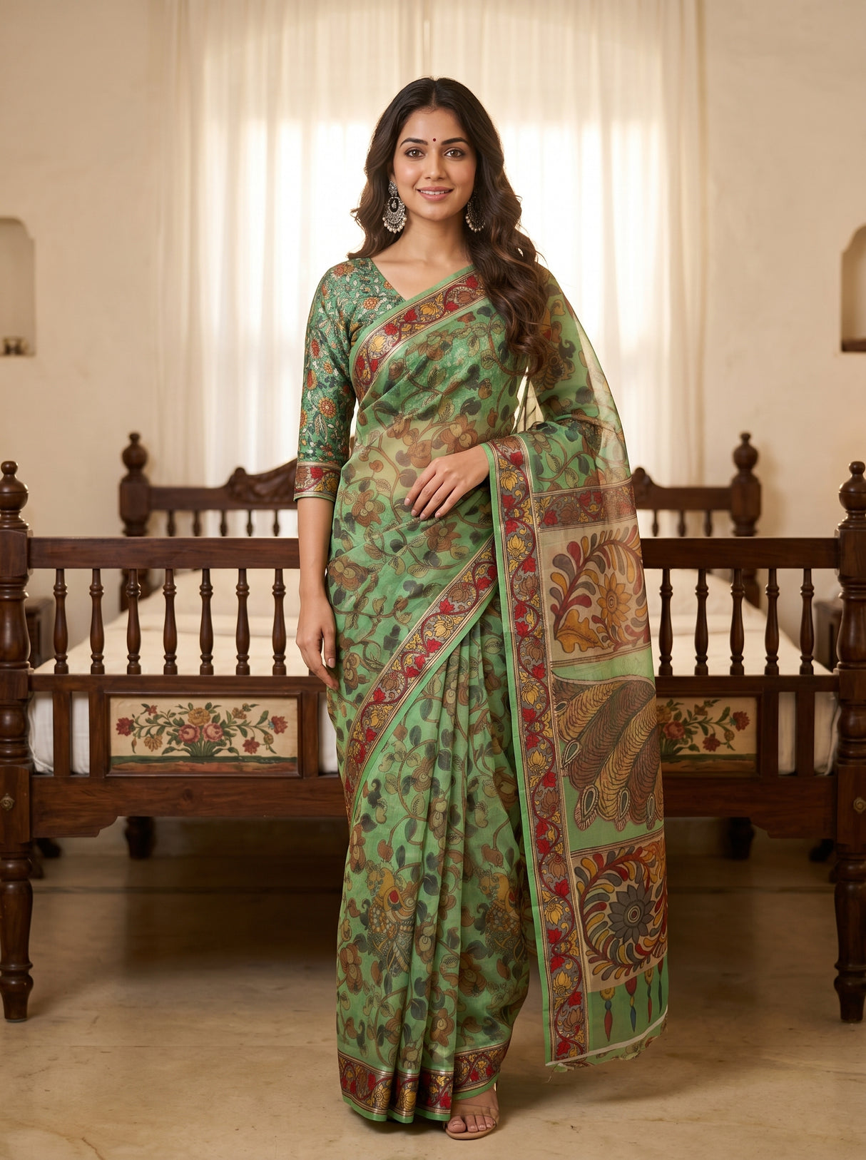 Green Saree
