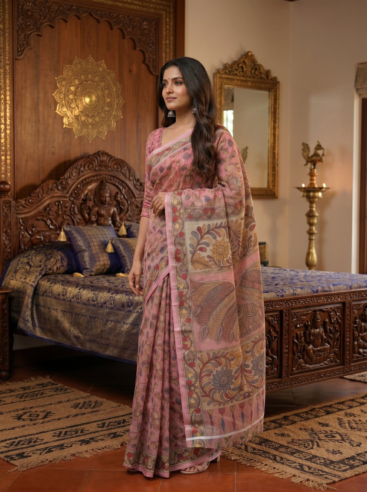 MIMOSA Pink Saree Saree — pose 9 styling detail
