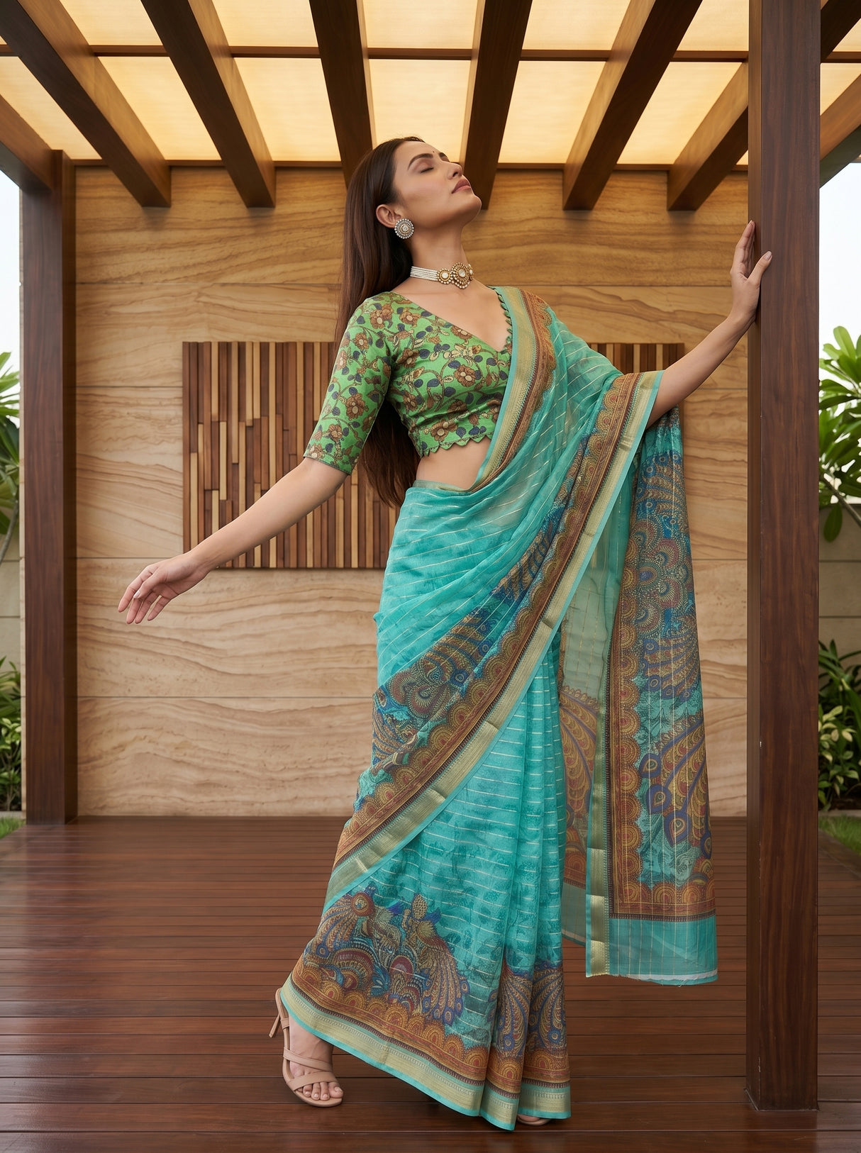 MIMOSA Rama Saree Saree — pose 5 styling detail