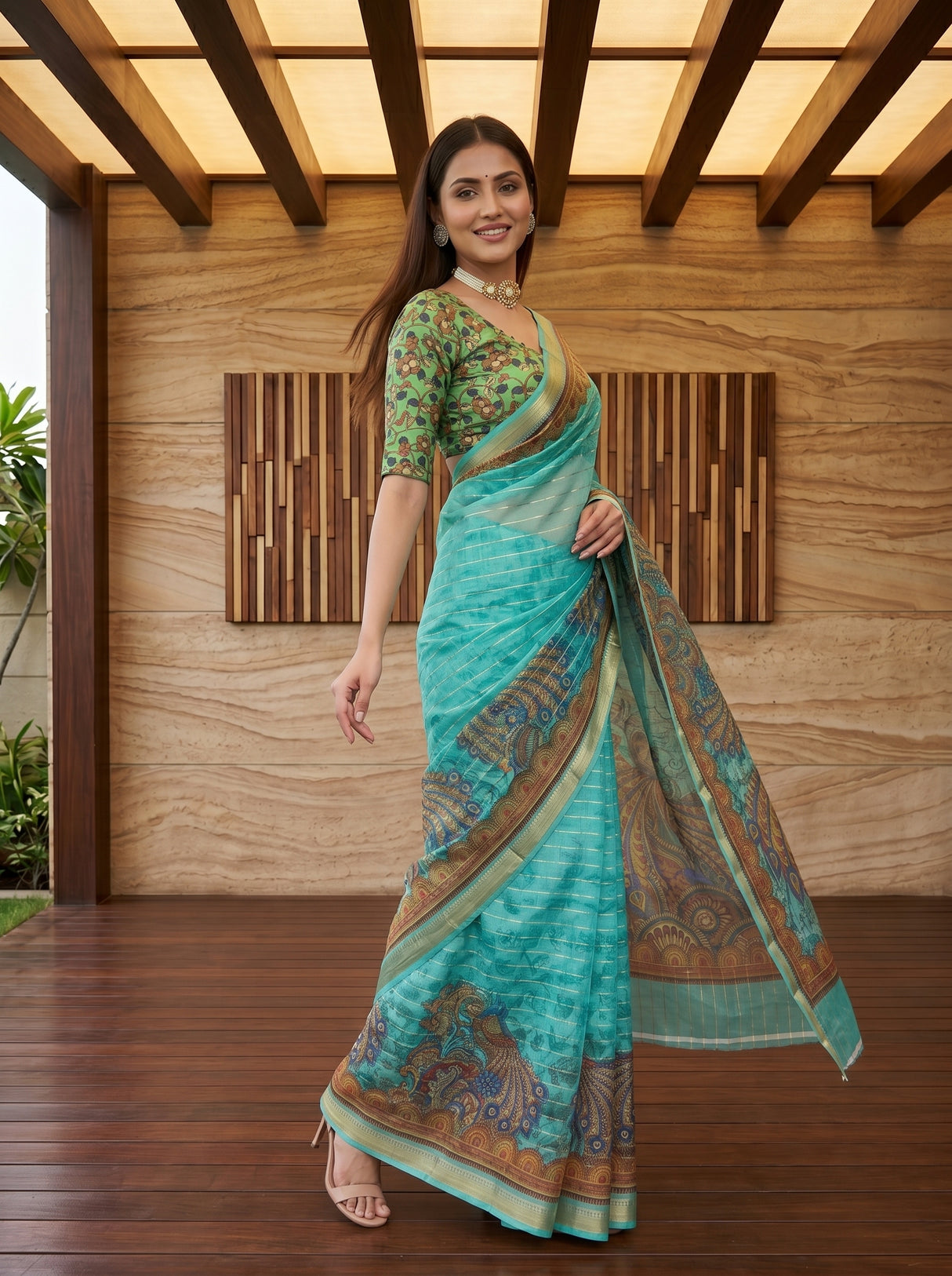 MIMOSA Rama Saree Saree — pose 9 styling detail