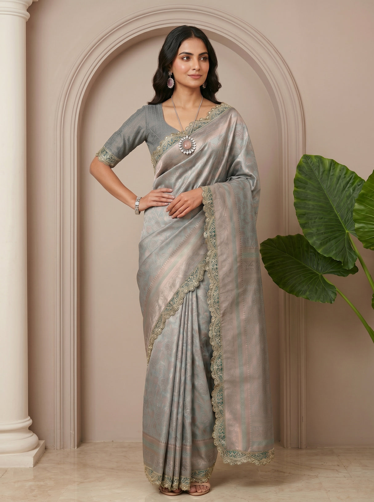 MIMOSA Ananda Saree Saree — pose 4 styling detail