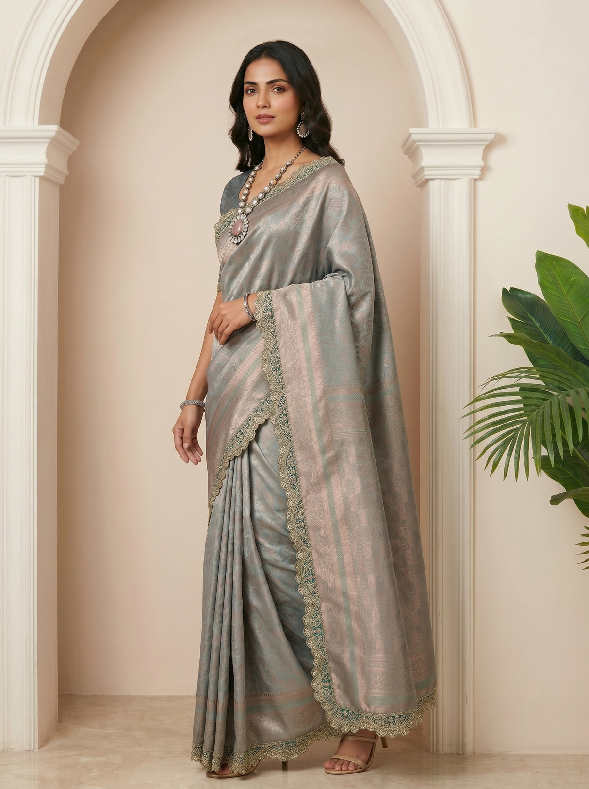 MIMOSA Ananda Saree Saree — pose 5 styling detail