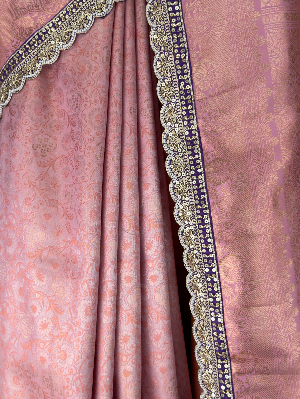 MIMOSA Pink Kanjivaram Art Silk Saree — fleets shot full lifestyle
