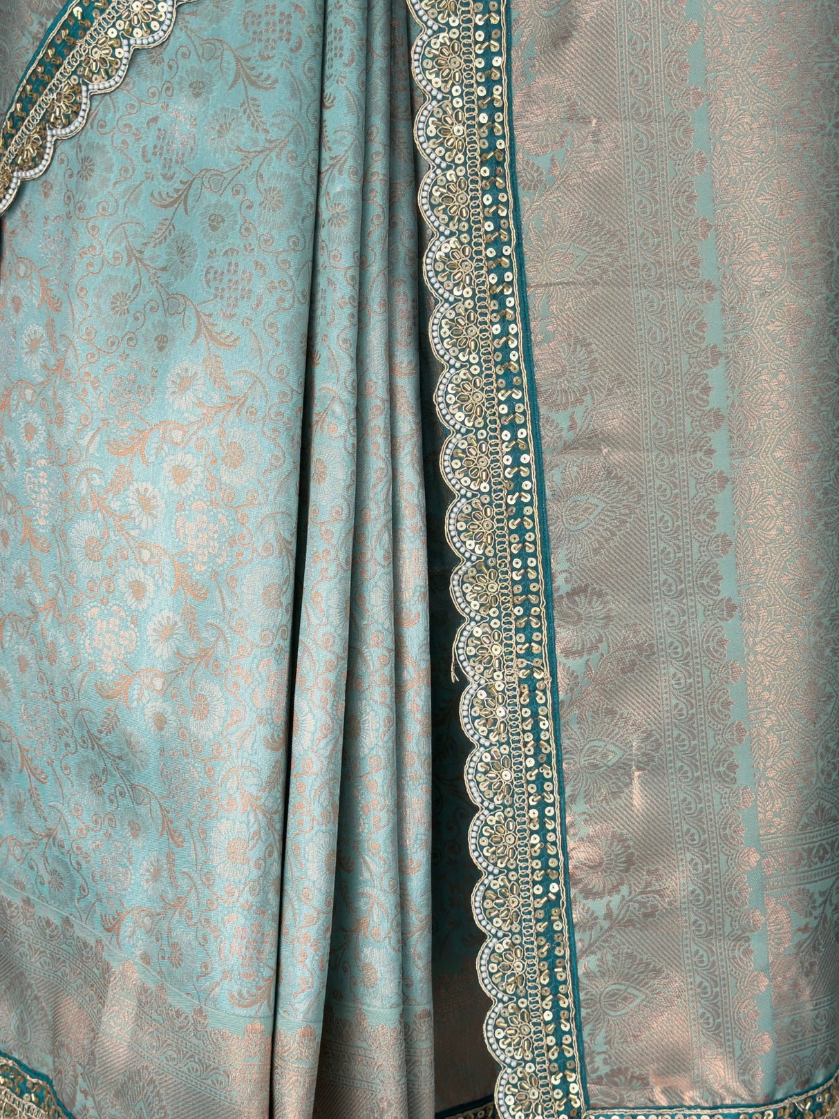 MIMOSA Sapphire Kanjivaram Art Silk Saree — fleets shot full lifestyle