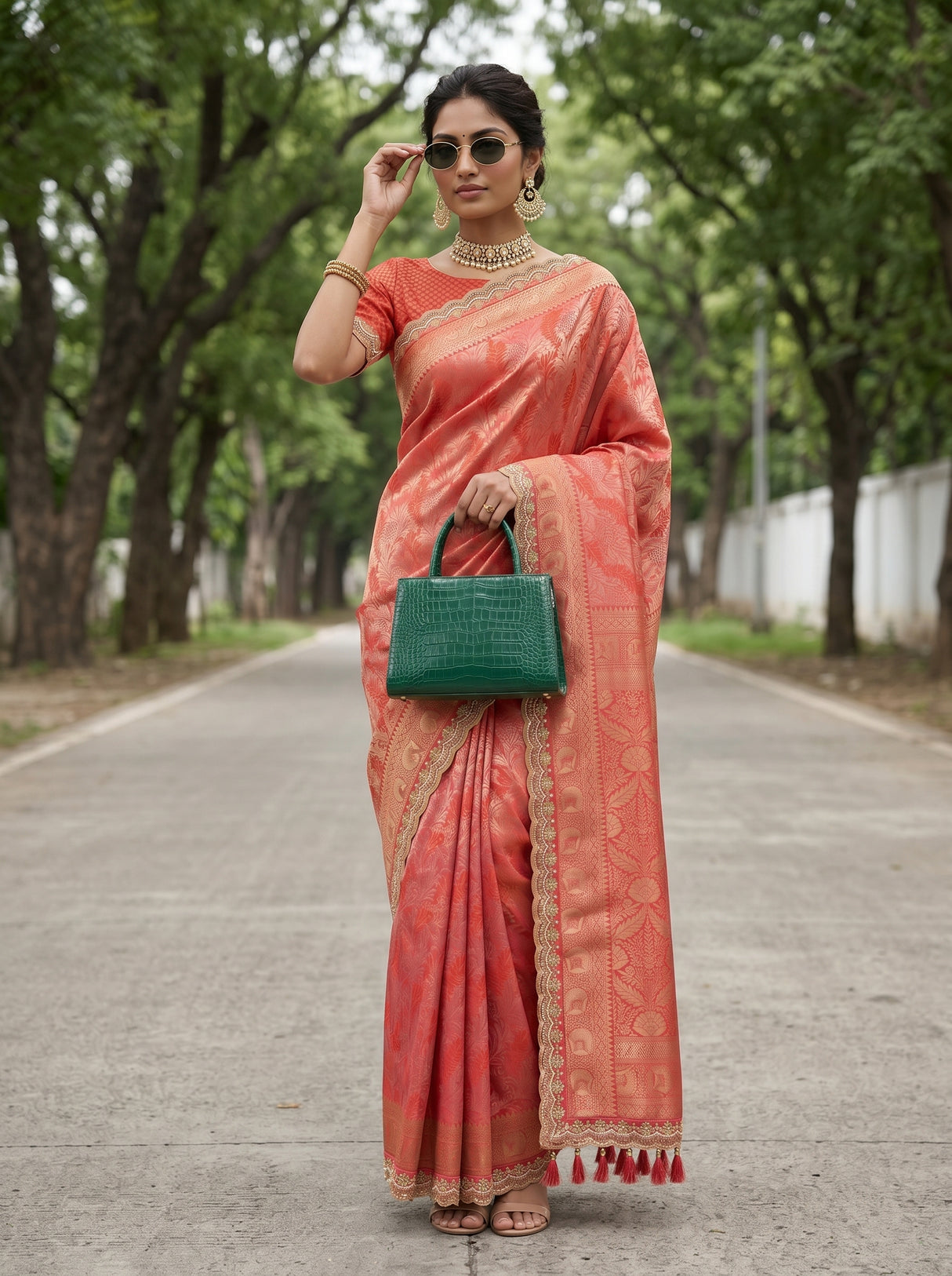 MIMOSA Saree Saree — pose 4 styling detail