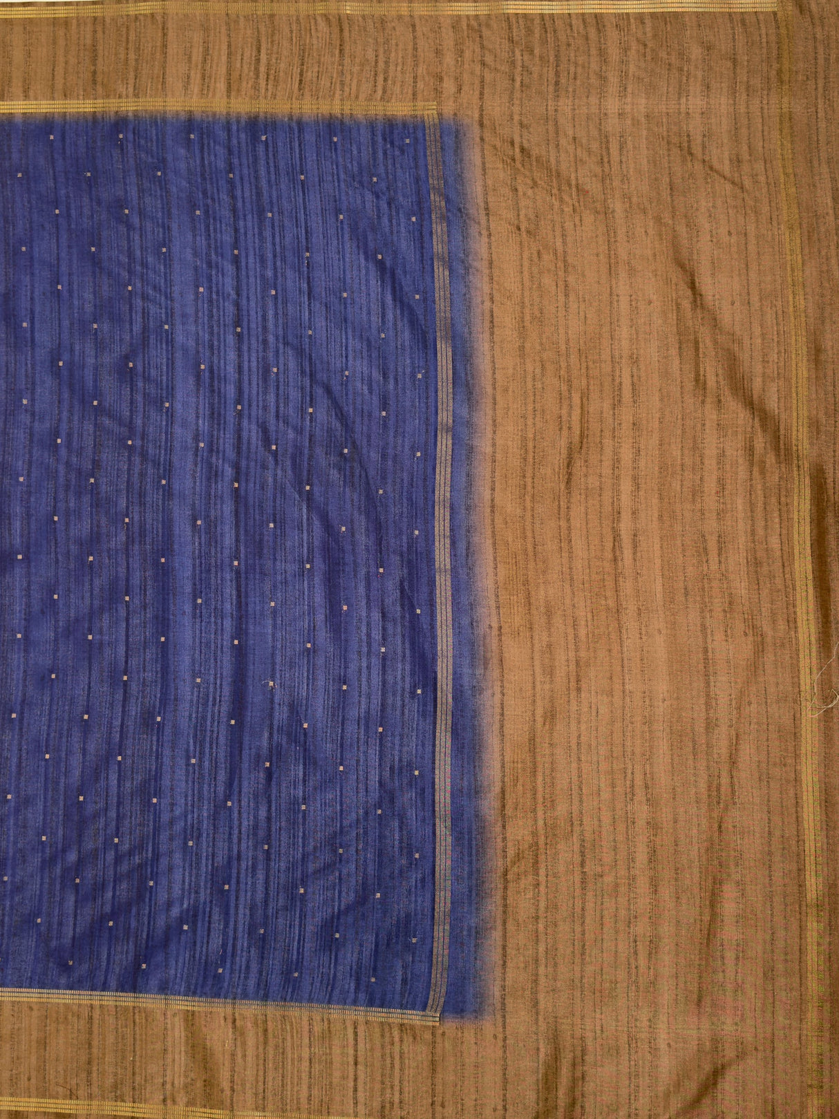 MIMOSA Navy Saree Saree — pallu and zari work detail