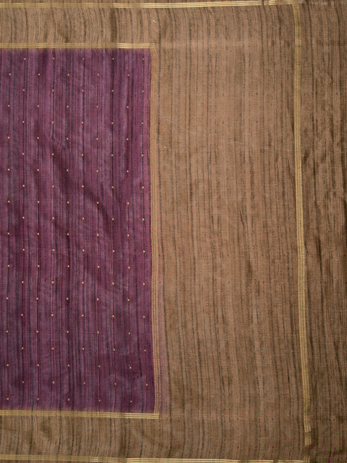 MIMOSA Wine Saree Saree — pallu and zari work detail