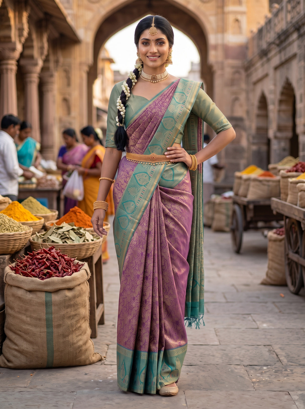 MIMOSA Saree Saree — pose 4 styling detail