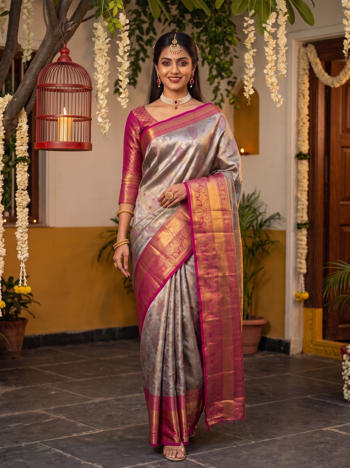 MIMOSA Violet Saree Saree — pose 6 styling detail