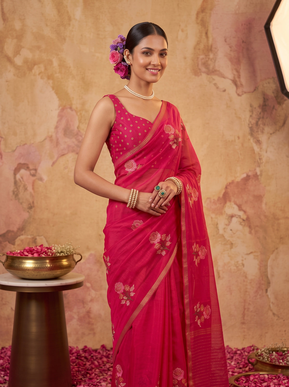 MIMOSA Rani Jaipur Saree — pose 10 styling detail