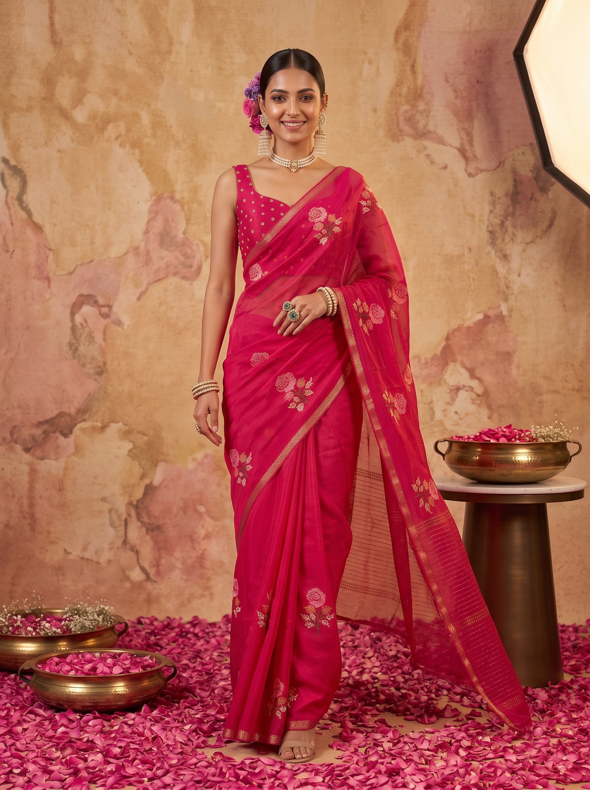 MIMOSA Rani Jaipur Saree — pose 6 styling detail