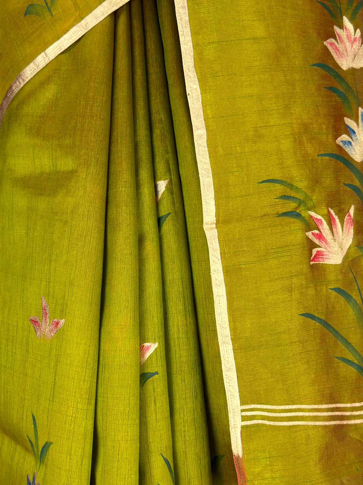 MIMOSA Olive Banarasi Art Silk Saree — fleets shot full lifestyle