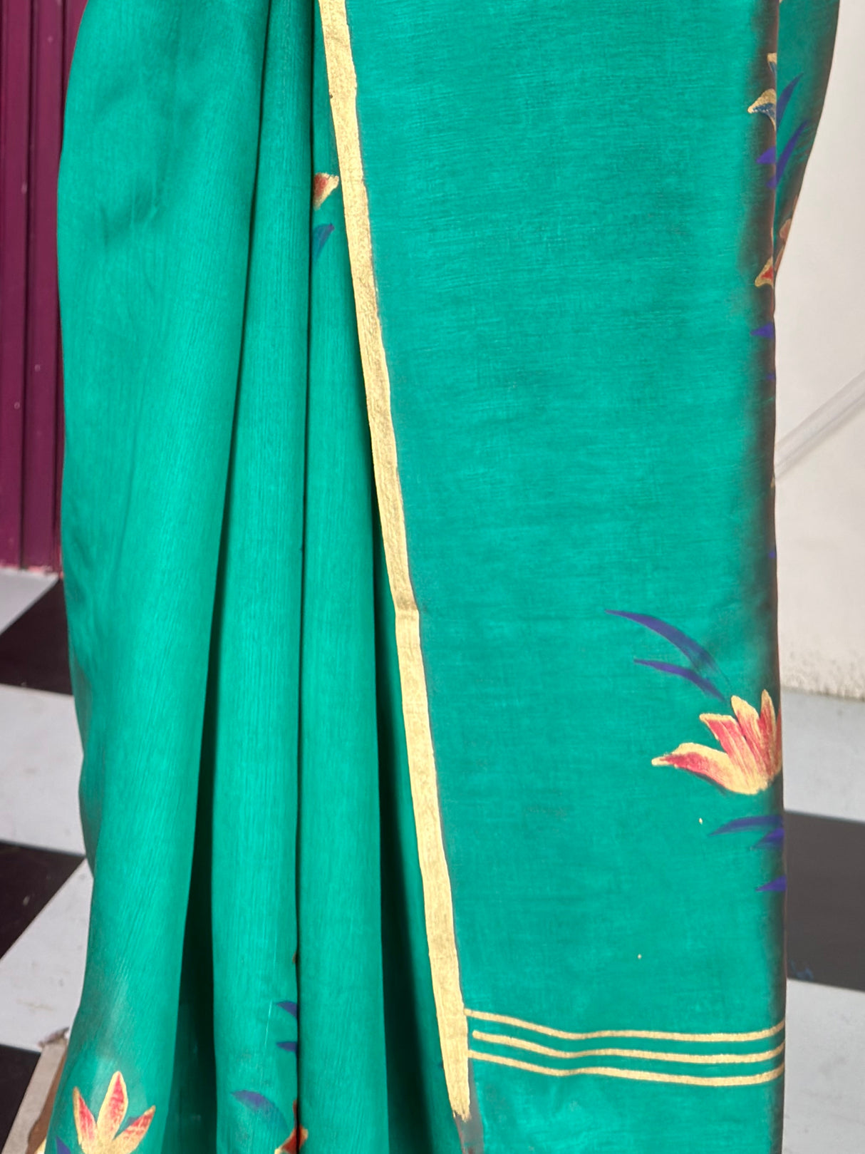 MIMOSA Rama Banarasi Art Silk Saree — fleets shot full lifestyle