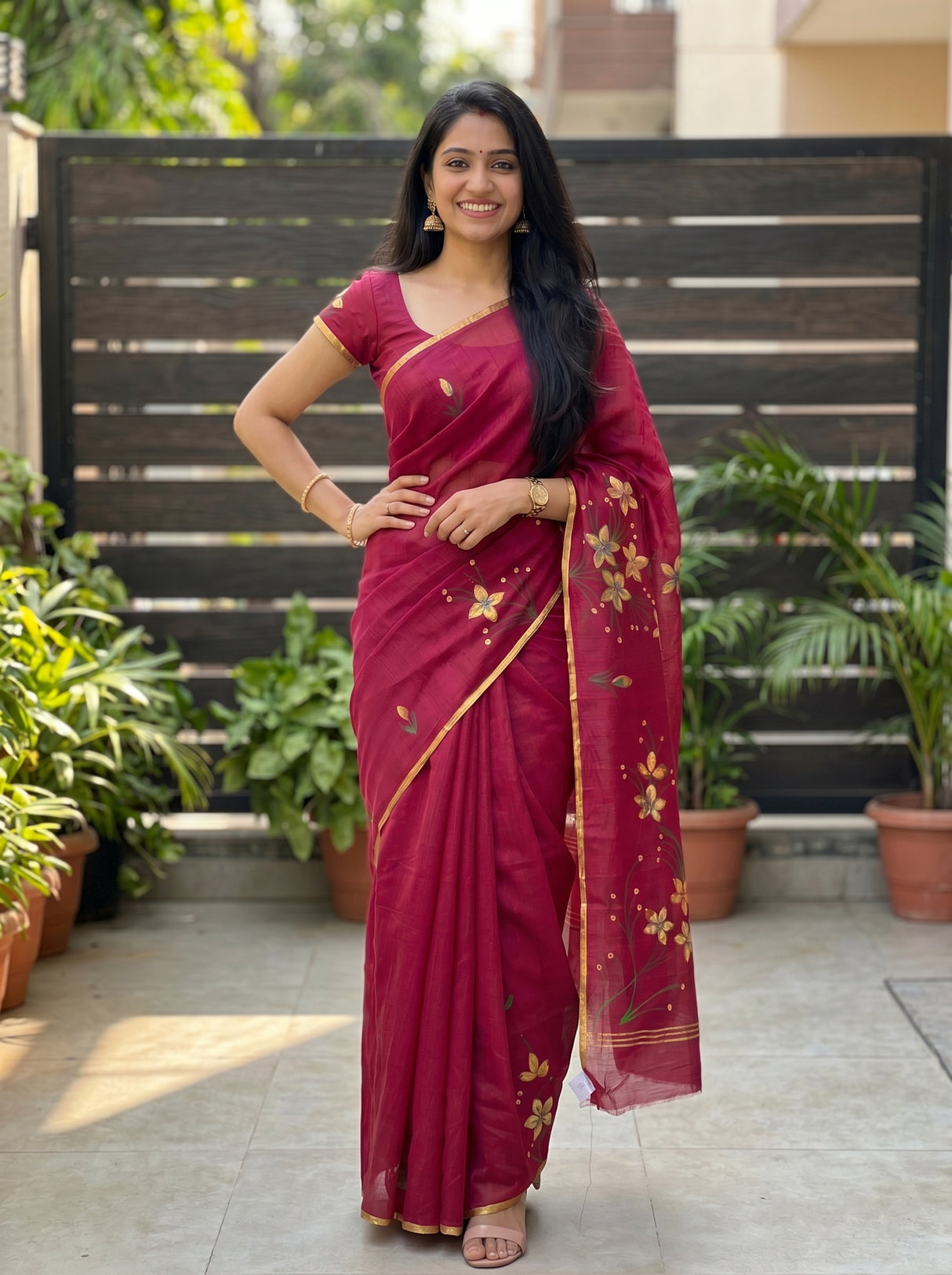 MIMOSA Saree Saree — pose 4 styling detail